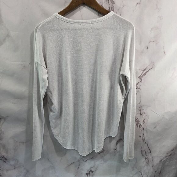 Rag & Bone Shirt Womens Small White Slouchy Long Sleeve Drop Shoulder Jersey - Picture 5 of 11